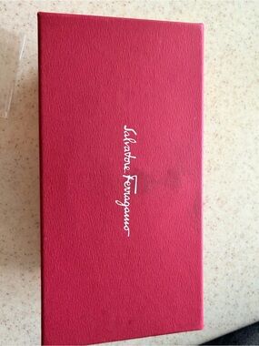 Salvatore Ferragamo Red Sunglasses Case with White Logo